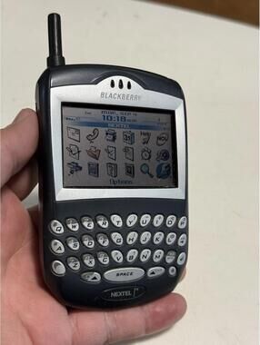 RARE BlackBerry 7520 Black NEXTEL iDEN Smartphone collectors item , Working